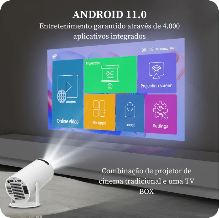 Projetor Portátil 4K - ORIGINAL
